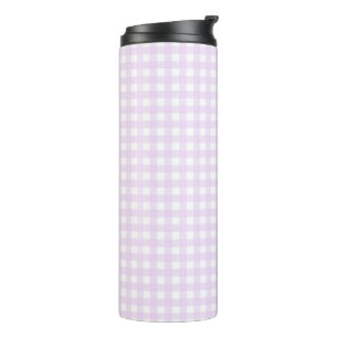 Faye und Lauren Pastel Lila Gingham Thermosbecher