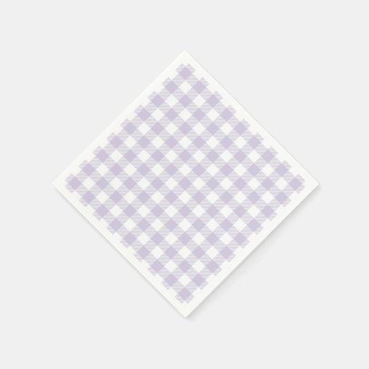 Faye und Lauren Pastel Lila Kariert Serviette (Ecke)