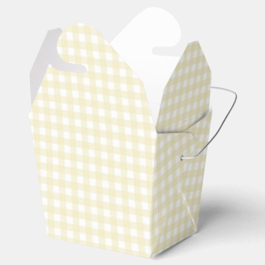Faye und Lauren Pastel Yellow Gingham Geschenkschachtel (Geöffnet)