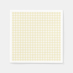 Faye und Lauren Pastel Yellow Gingham Serviette