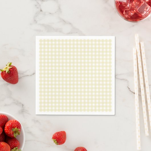 Faye und Lauren Pastel Yellow Gingham Serviette (Beispiel)