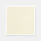 Faye und Lauren Pastel Yellow Gingham Serviette (Vorderseite)