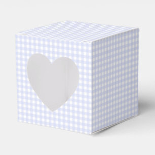 Faye und Lauren Pastellblaues Gingham Geschenkschachtel