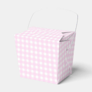 Faye und Lauren Pastellrosa Gingham Geschenkschachtel