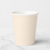 Faye und Lauren Peach Gingham Pappbecher (Links)