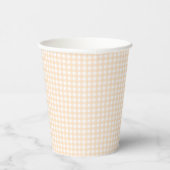 Faye und Lauren Peach Gingham Pappbecher (Rechts)