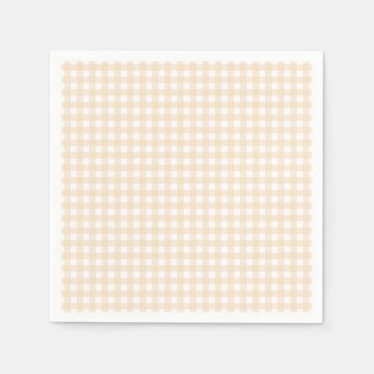 Faye und Lauren Peach Gingham Serviette (Vorderseite)