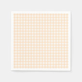 Faye und Lauren Peach Gingham Serviette (Vorderseite)