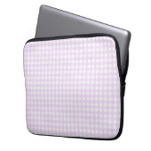 Faye und Lauren Pink Gingham Laptopschutzhülle (Vorderseite Links)