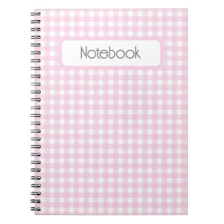 Faye und Lauren Pink Gingham Spiral Foto Notebook Notizblock