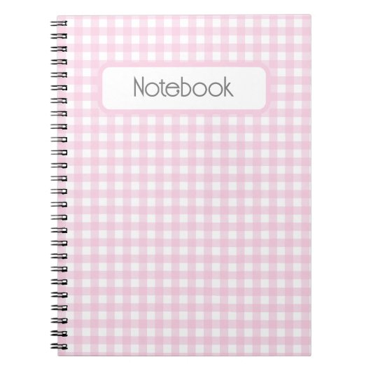 Faye und Lauren Pink Gingham Spiral Foto Notebook Notizblock (Vorderseite)