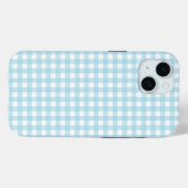 Faye und Lauren Soft Blue Gingham Case-Mate iPhone Hülle (Rückseite (Horizontal))