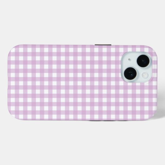 Faye und Lauren Soft Lila Gingham Case-Mate iPhone Hülle (Rückseite (Horizontal))