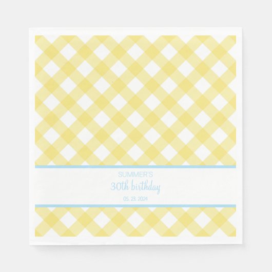 Faye und Lauren Yellow Celebration Serviette (Vorderseite)