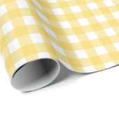 Faye und Lauren Yellow Gingham Geschenkpapier (Rolleneckpunkt)