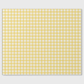 Faye und Lauren Yellow Gingham Geschenkpapier (Flach)