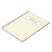 Faye und Lauren Yellow Gingham Notizblock (Linke Seite)