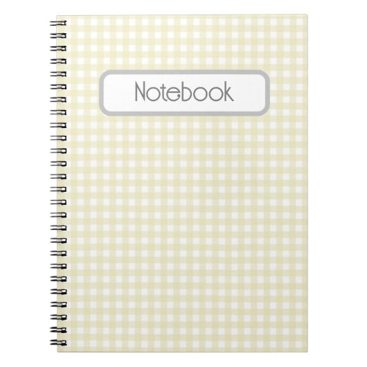 Faye und Lauren Yellow Gingham Notizblock (Vorderseite)