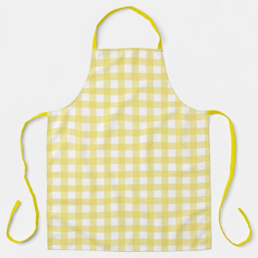 Faye und Lauren Yellow Gingham Schürze (Vorderseite)