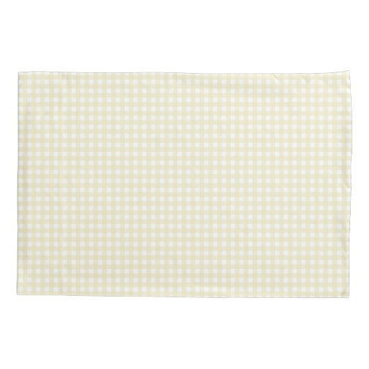 Faye Yellow Gingham Kissenbezug (Rückseite)