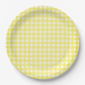 Faye Yellow Gingham Paper Plate Pappteller (Vorderseite)