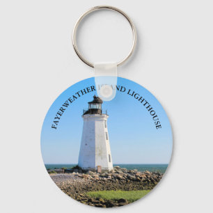 Fayerweather Island Lighthouse Connecticut Keyring Schlüsselanhänger