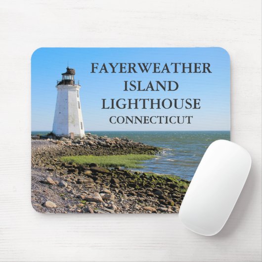 Fayerweather Island Lighthouse, Connecticut Mousepad (Mit Mouse)