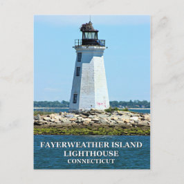 Fayerweather Island Lighthouse, Connecticut Postkarte