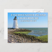Fayerweather Island Lighthouse, Connecticut Postkarte (Vorne/Hinten)