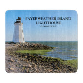 Fayerweather Island Lighthouse CT Cutting Board Schneidebrett (Vorderseite)