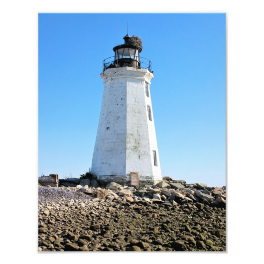 Fayerweather Island Lighthouse CT Foto Print (Vorne)