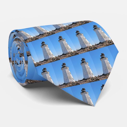 Fayerweather Island Lighthouse CT Mens Krawatte (Gerollt)