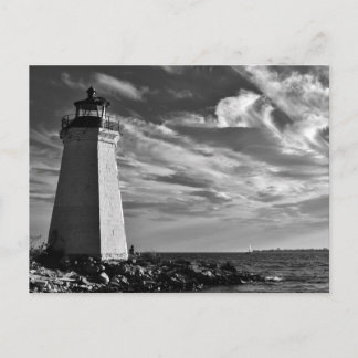 Fayerweather Lighthouse - Bridgeport, CT Postcard Postkarte