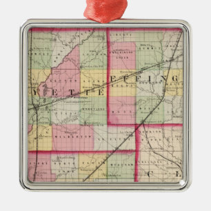 Fayette, Effingham, Marion, Landkreise Silbernes Ornament