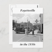 Fayetteville, Arkansas, 1930er Postkarte (Vorne/Hinten)