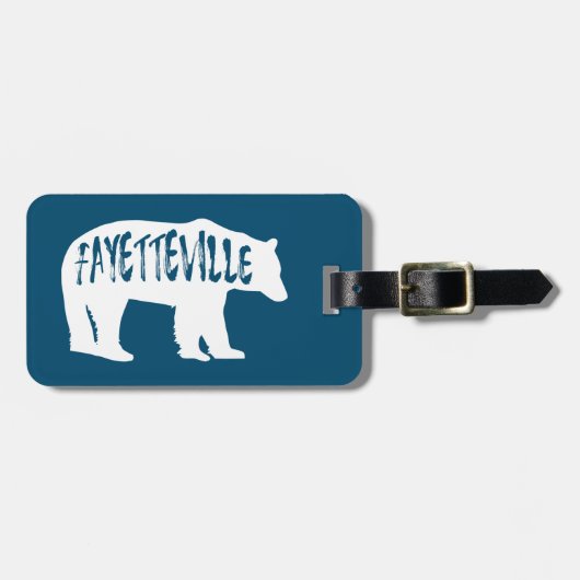 Fayetteville Arkansas Bear Gepäckanhänger (Vorderseite horizontal)