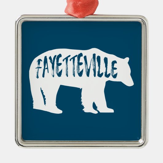 Fayetteville Arkansas Bear Ornament Aus Metall (Vorne)
