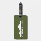 Fayetteville Arkansas Bitte Gepäckanhänger (Rückseite vertikal)