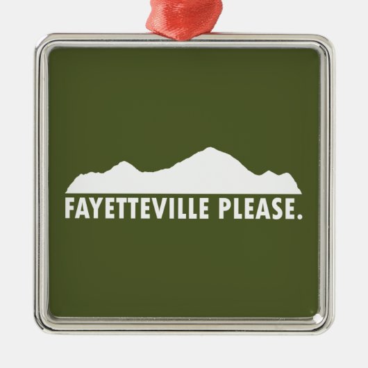 Fayetteville Arkansas Bitte Ornament Aus Metall (Vorne)