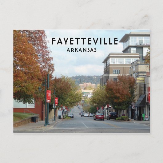 Fayetteville, Arkansas Dickson Street Foto Postkarte (Vorderseite)