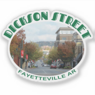 Fayetteville Arkansas Dickson Street mit Foto Aufkleber