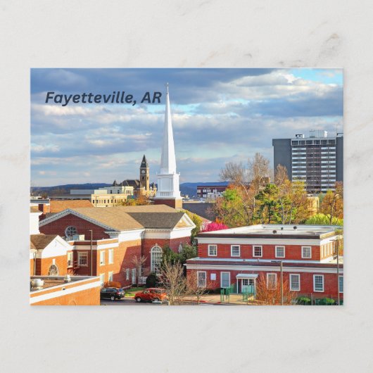 Fayetteville, Arkansas Downtown View Postkarte (Vorderseite)