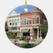 Fayetteville, Arkansas, Foto Keramik Ornament (Hinten)