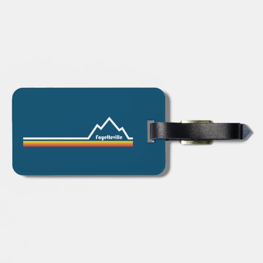 Fayetteville Arkansas Gepäckanhänger (Rückseite horizontal)