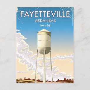 Fayetteville Arkansas Reiseplakat Postkarte