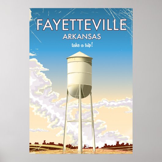 Fayetteville Arkansas Reiseposter Poster (Vorne)