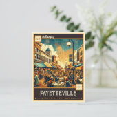 Fayetteville, Arkansas | VINTAG Postkarte (Stehend Vorderseite)
