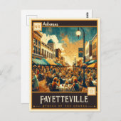 Fayetteville, Arkansas | VINTAG Postkarte (Vorne/Hinten)