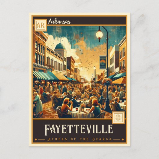 Fayetteville, Arkansas | VINTAG Postkarte (Vorderseite)