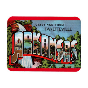 Fayetteville Arkansas Vintage Reise Magnet